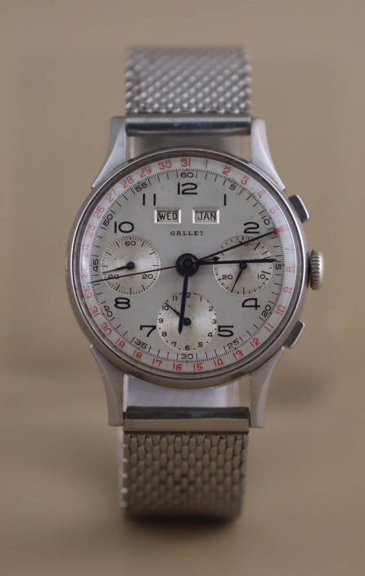 Gallet Triple Calendar Chronograph