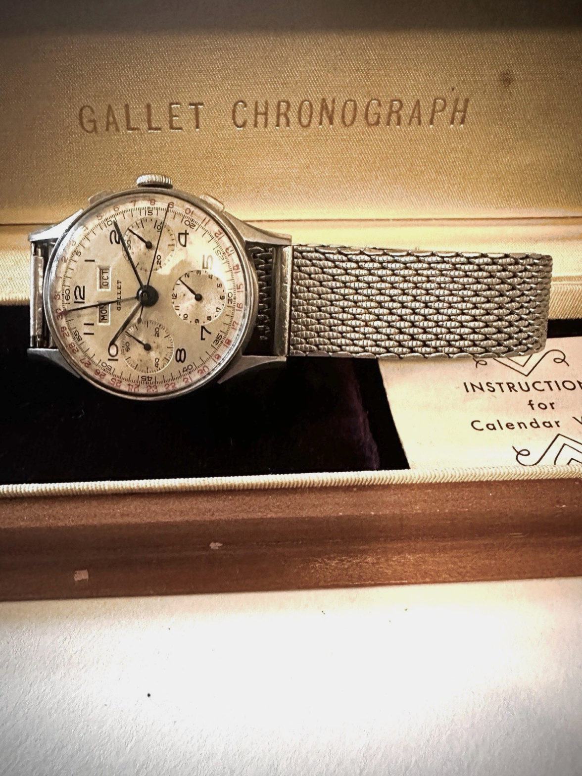 Gallet Triple Calendar Chronograph